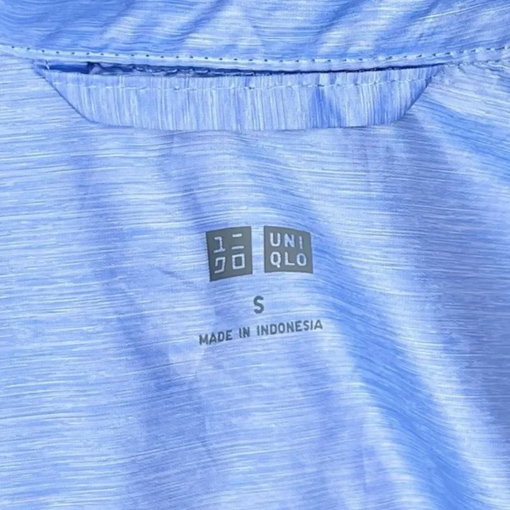 Uniqlo Windbreaker Jacket sz S * Lightweight Travel Packable Full Zip Light Blue